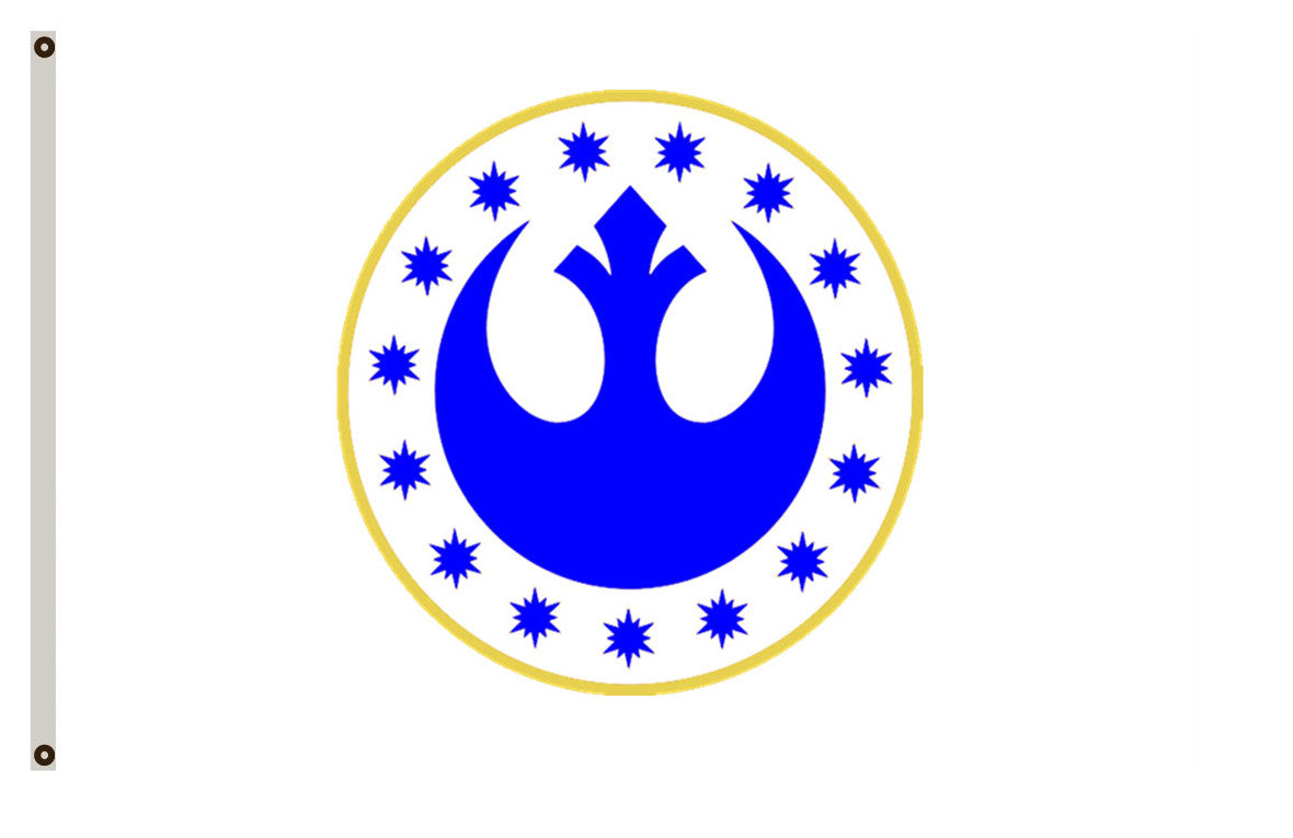 Fyon Star Wars Star Trek fans banner New Republic flag
