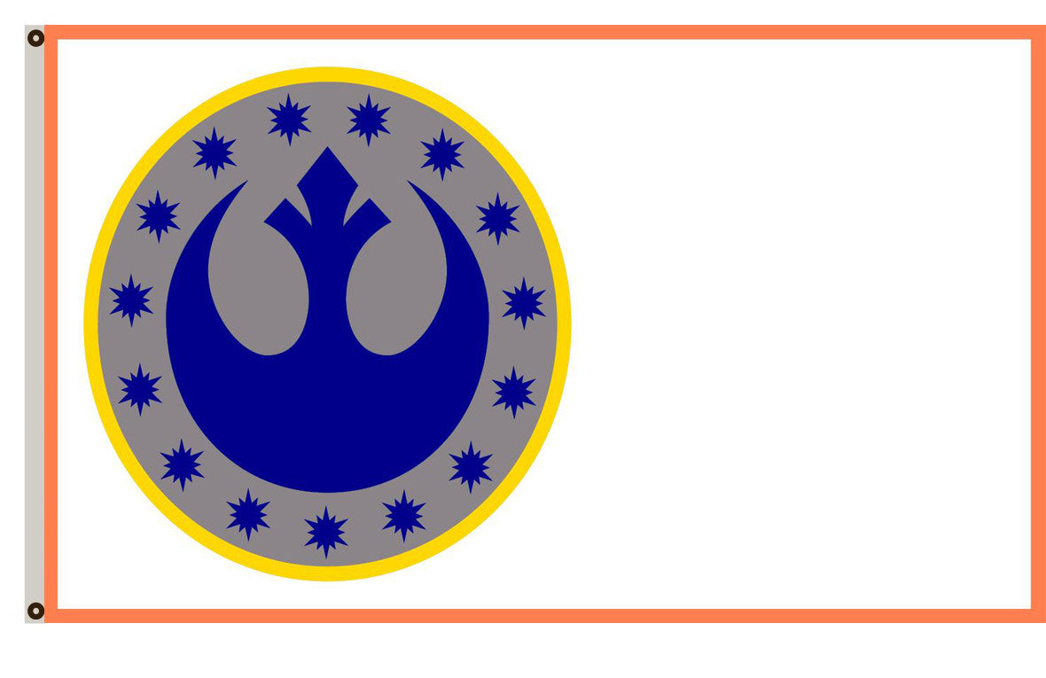 Fyon Star Wars Star Trek fans banner New Republic flag