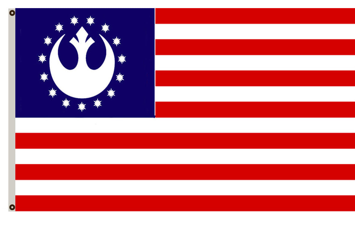 Fyon Star Wars Star Trek fans banner Rebel Alliance flag
