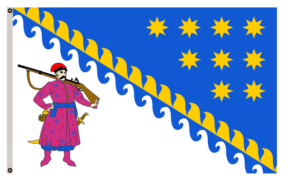 Arms banner Subdivision Dnipropetrovsk Oblast flag