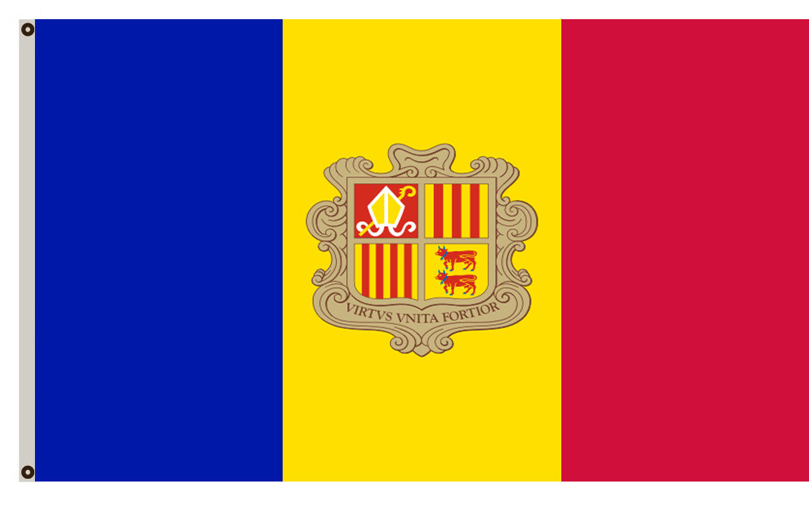 Fyon State and Civil Flag of Andorra flag banner