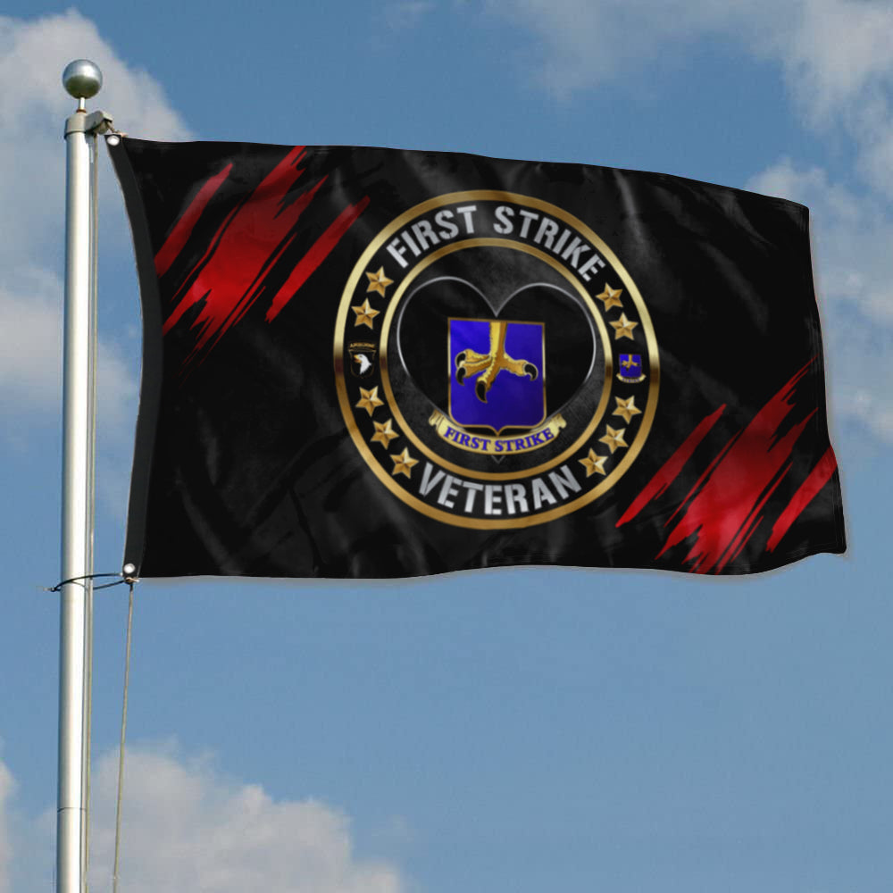 Fyon First Strike Veteran Flag Indoor and outdoor banner