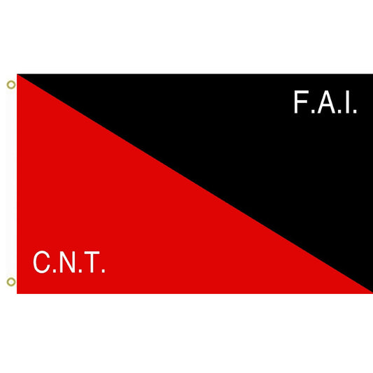 Fyon CNT-FAI Flag Rossonera utilizzata dalla Indoor and outdoor banner