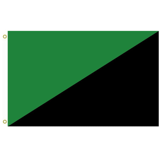Fyon the anarchism flag Darker green and Black Indoor and outdoor banner