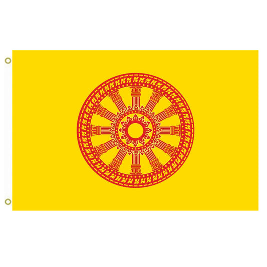 Fyon Dharmacakra flag Buddhist in Thailand Indoor and outdoor banner