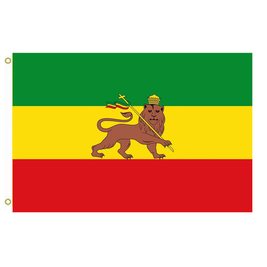 Fyon Ethiopia 1897-1936 Flag; 1941-1974 Dell Impero d Etiopia con al centro il Leone di Giuda Indoor and outdoor banner