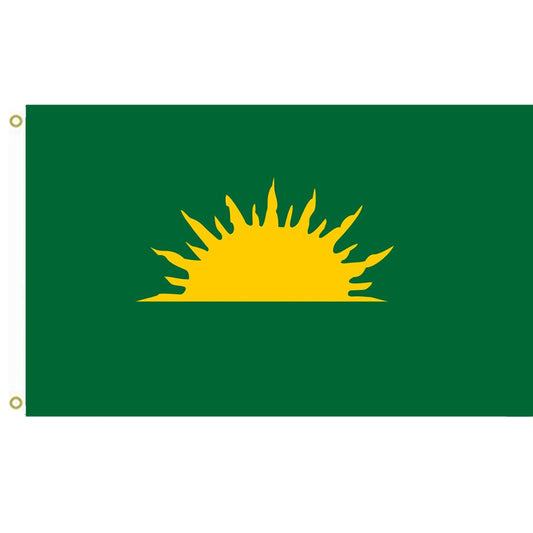 Fyon Irish Green Sunburst Flag An Gal Gréine Indoor and outdoor banner