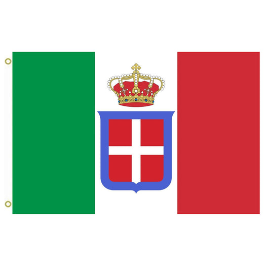 Fyon Italy  flag 1861-1946 crowned Indoor and outdoor banner