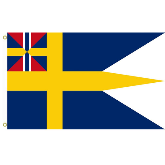 Fyon Naval Ensign of Sweden 1844-1905 Flag Indoor and outdoor banner