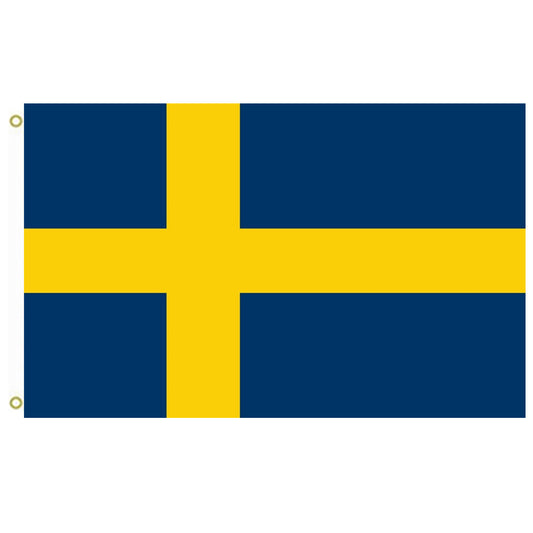 Fyon Swedish flag used by Norwegian ships south of Cape Finisterre 1815-1818 Flag Indoor and outdoor banner