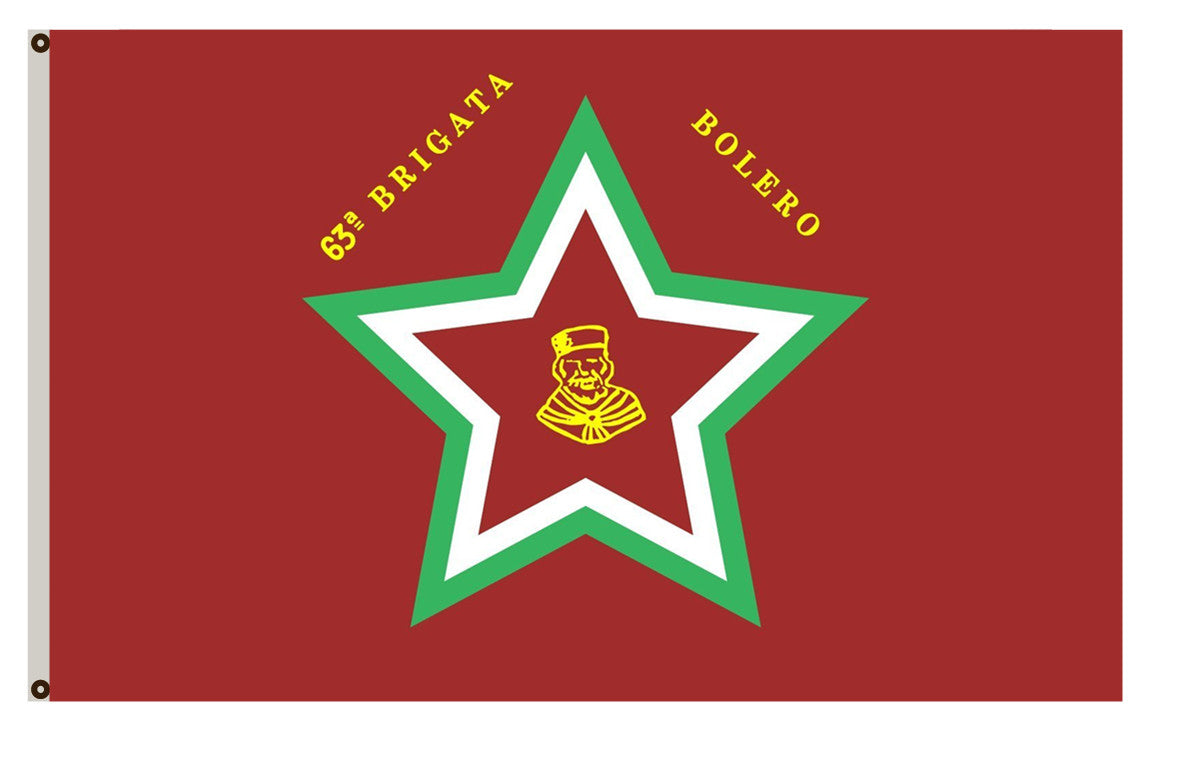 Fyon Italian Partisan 63rd Brigade Garibaldi «Bolero» Flag Indoor and outdoor banner