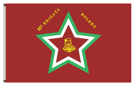 Fyon Italian Partisan 63rd Brigade Garibaldi «Bolero» Flag Indoor and outdoor banner