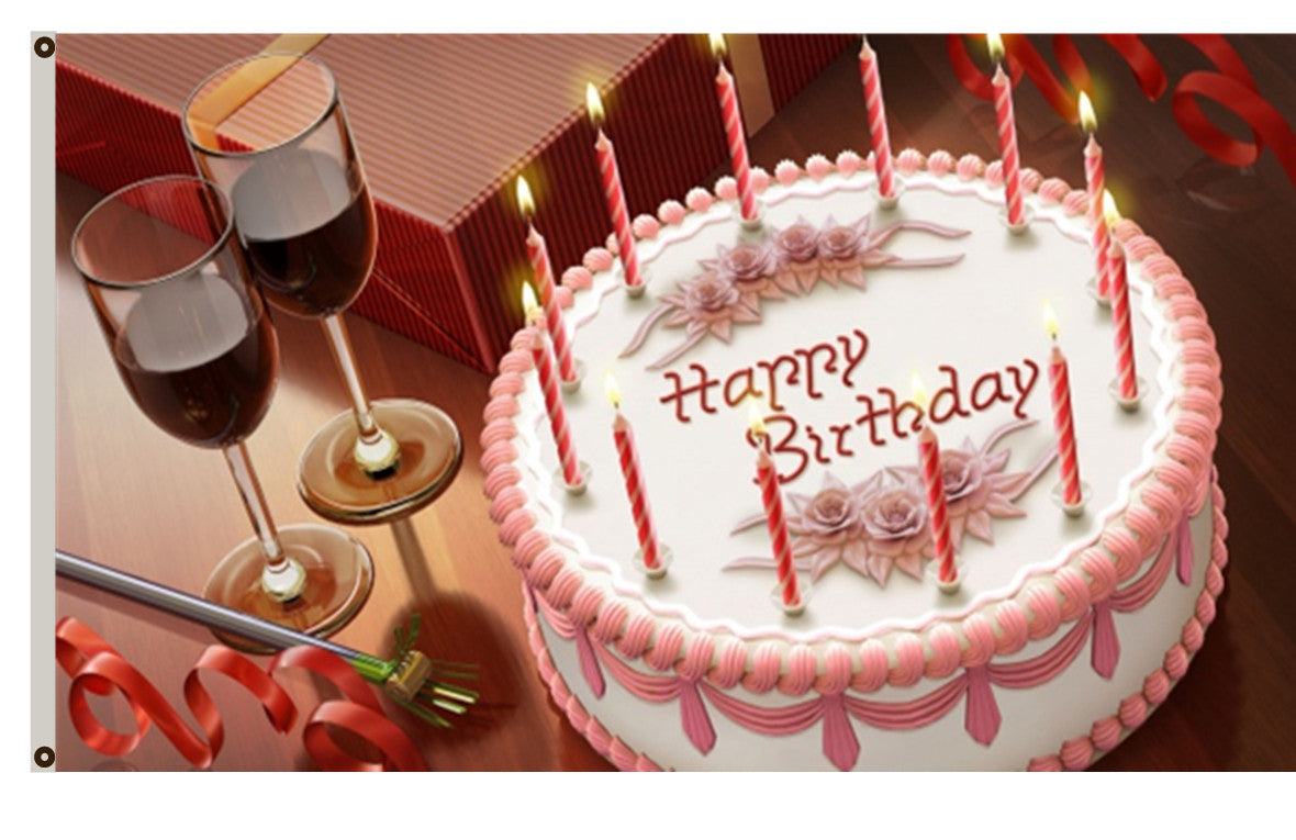 Happy Brithday Flag Party Flag Indoor and outdoor banner