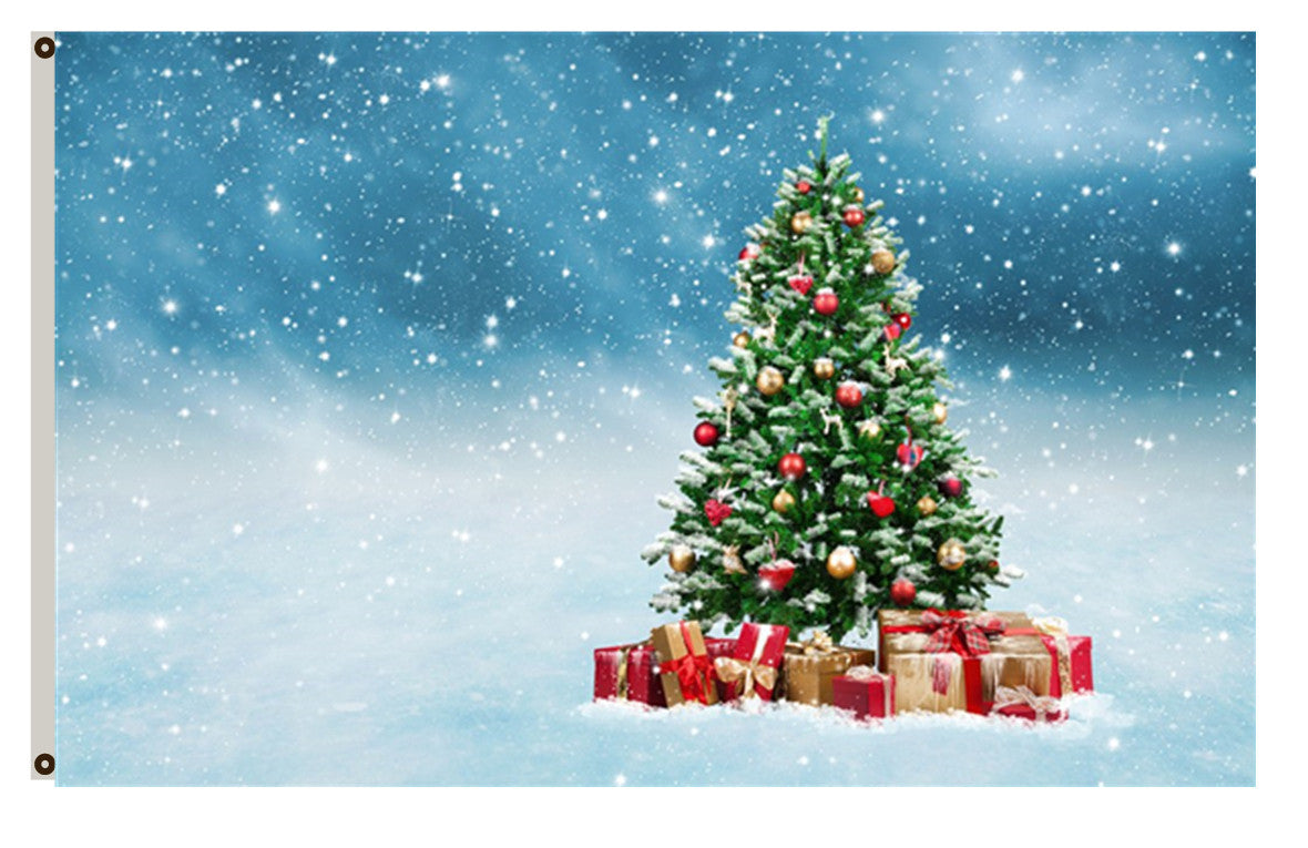 Merry Christmas Tree Flag Indoor and outdoor banner