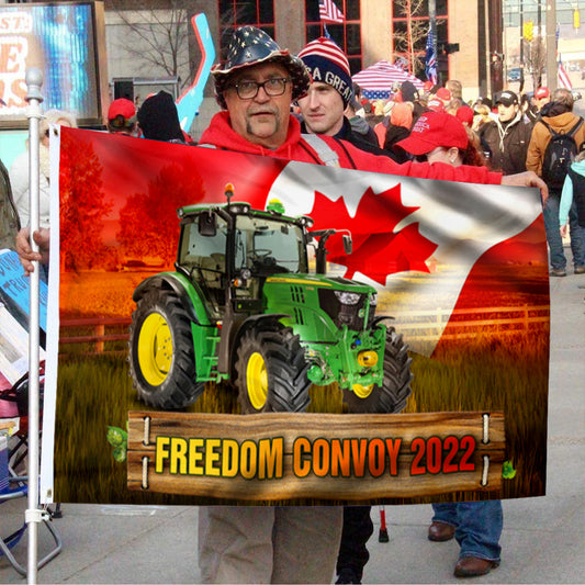 Fyon Farmers For Freedom Convoy 2022, Canadian Farmers, Mandate Freedom Flag 41506 Indoor and outdoor banner