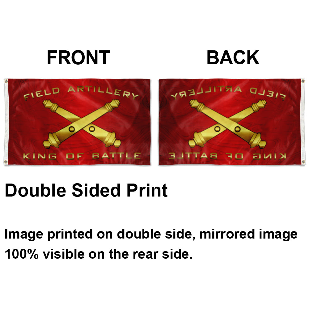 Fyon Field Artillery King of Battle Flag Red Indoor and outdoor banner