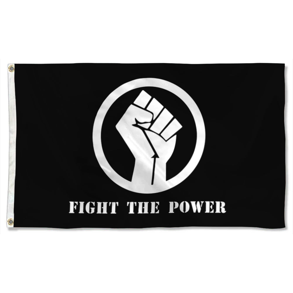 Fyon Fight The Power Stop The Violence Flag Banner