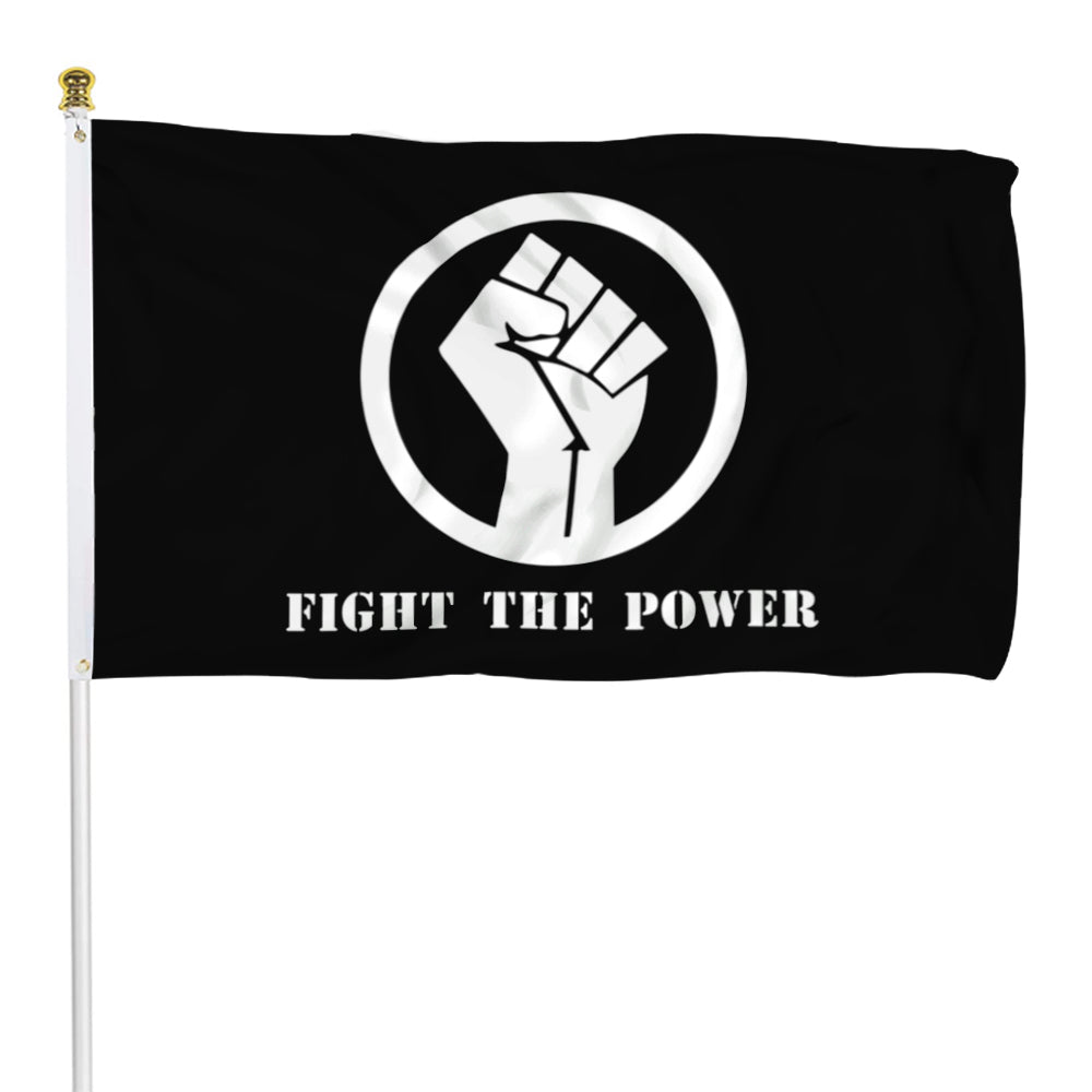 Fyon Fight The Power Stop The Violence Flag Banner