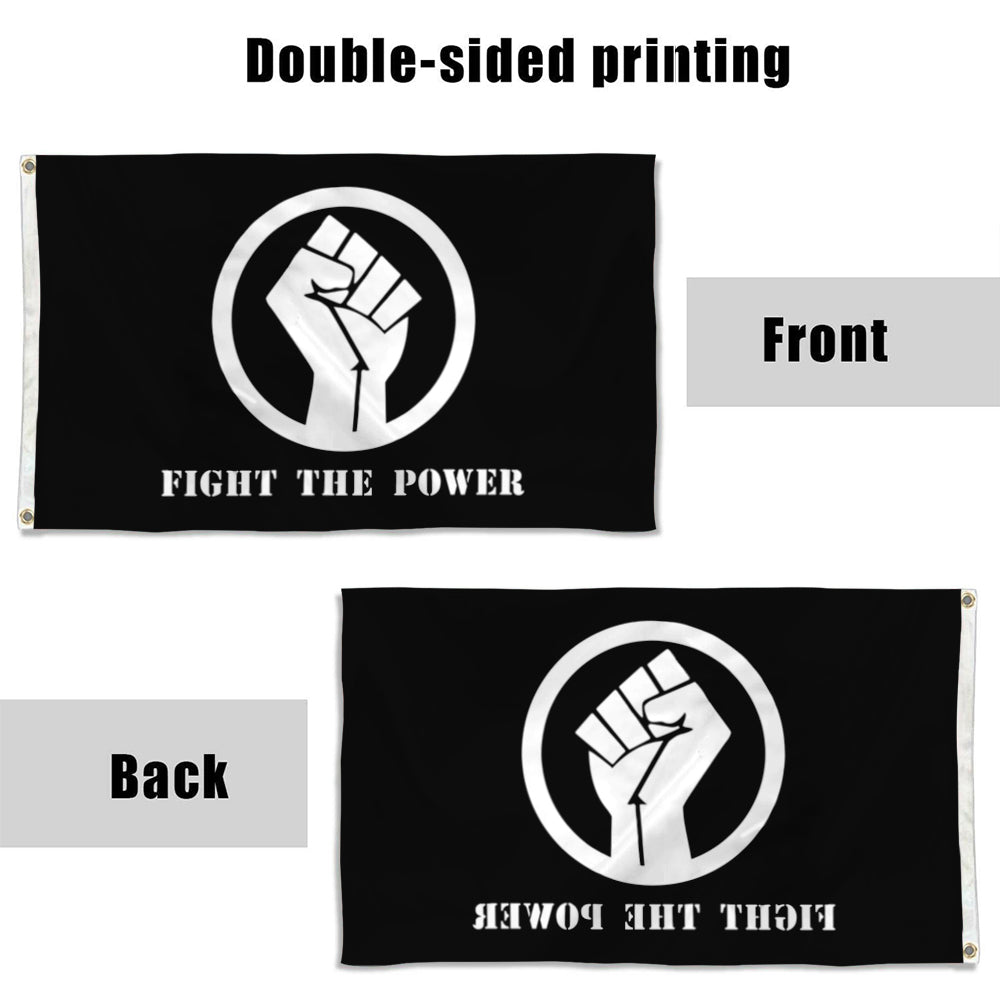 Fyon Fight The Power Stop The Violence Flag Banner