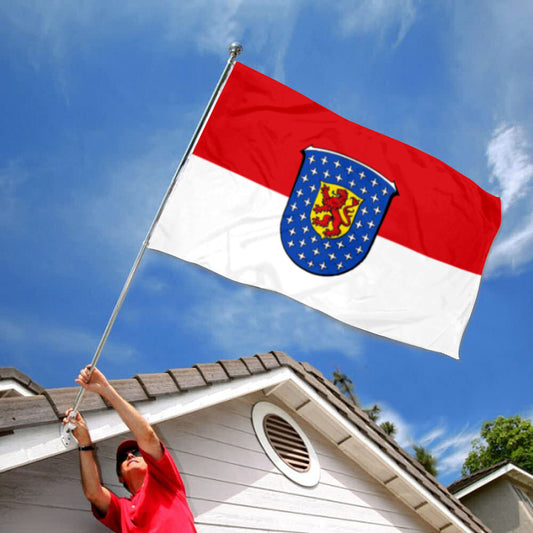 Fyon Former Darmstadt District, in Hesse, Germany Flag banner