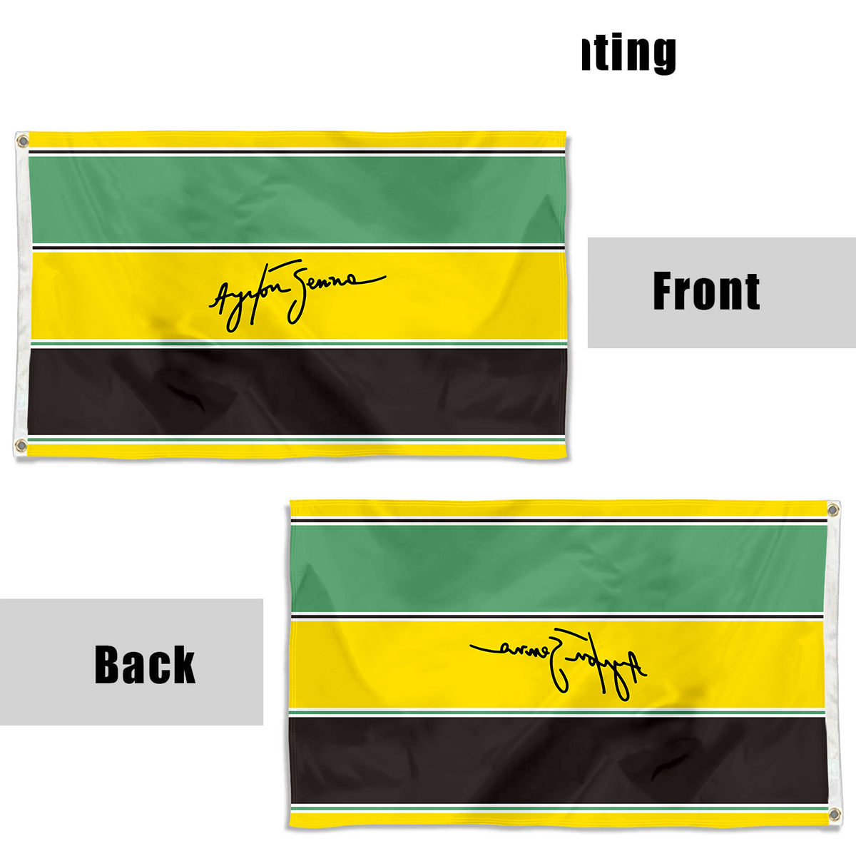 Fyon Formula One Ayrton Senna autograph Logo Flag-sign Flag Banner