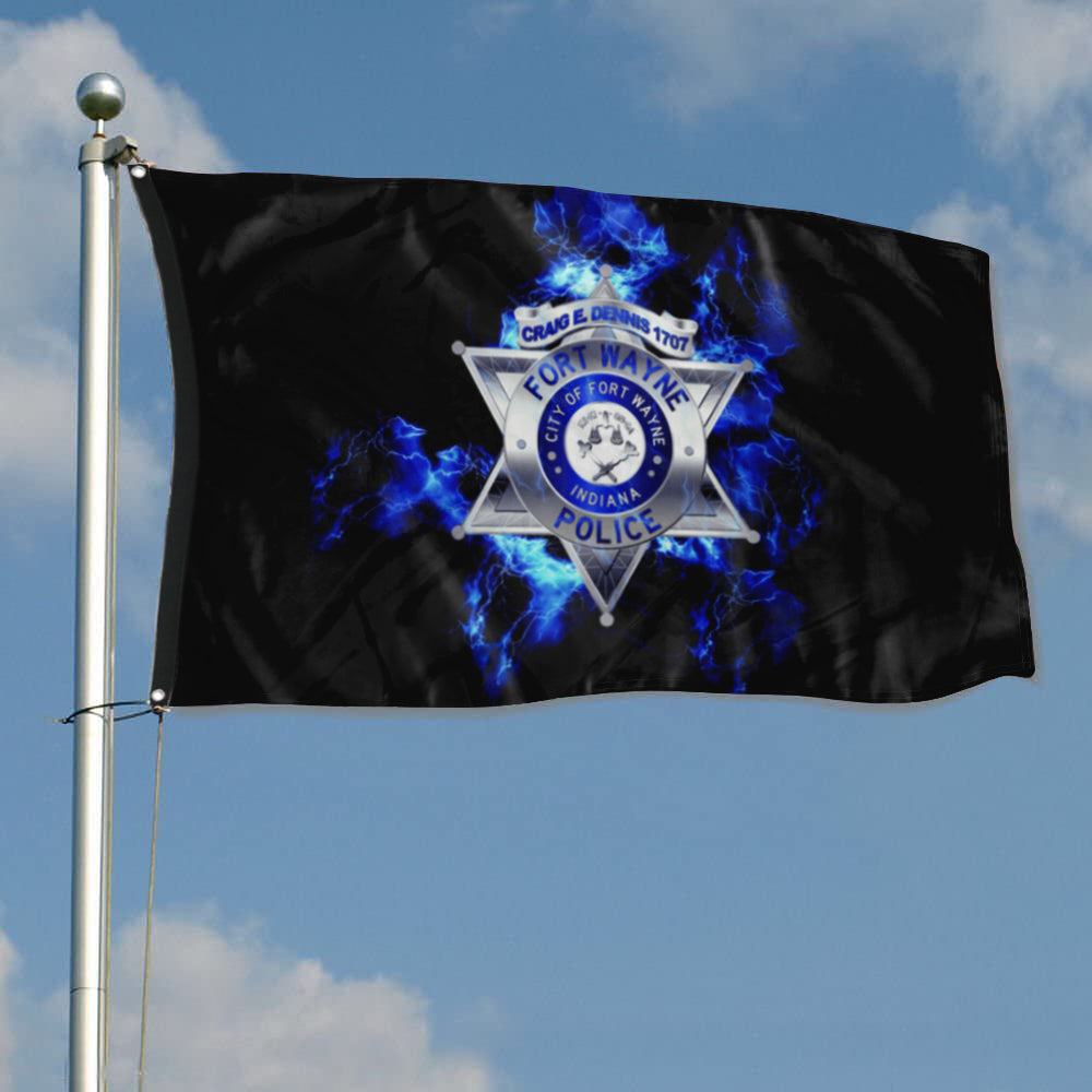 Fyon The City Of Fort Wayne Police Flag Indoor and outdoor banner