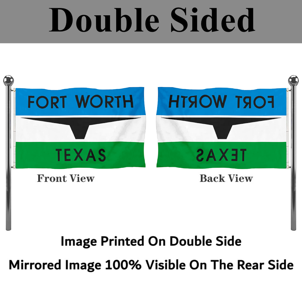 Fyon Fort Worth, Texas flag (1968–2004) Banner