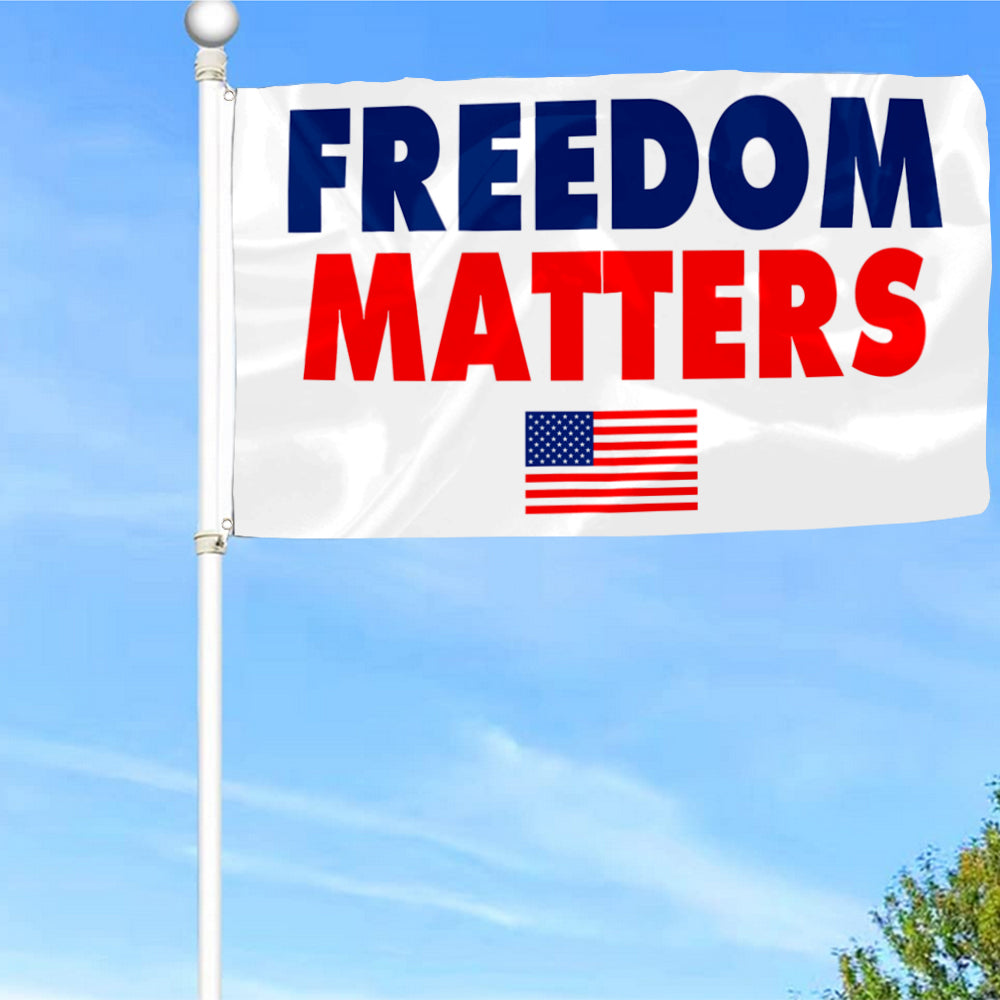Fyon Freedom Matters Flag Indoor and Outdoor Banner