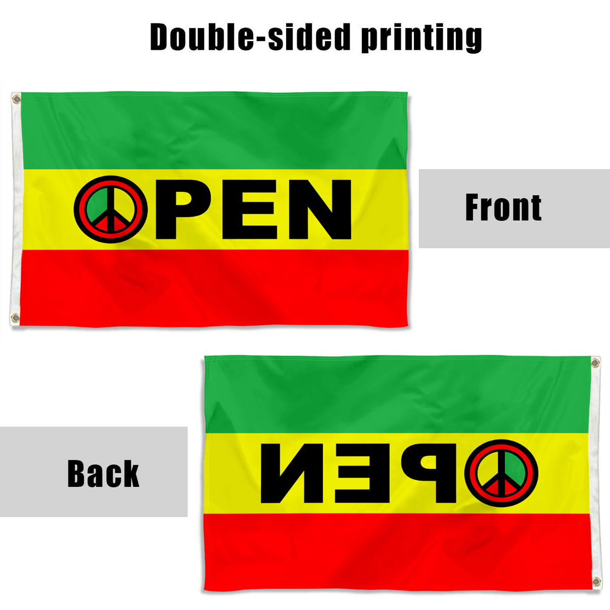 Fyon OPEN peace flag Indoor and outdoor banner