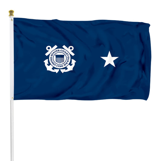 Fyon Uniformed Services Flag a Coast Guard Rear Admiral (Lower Half) Indoor and outdoor banner