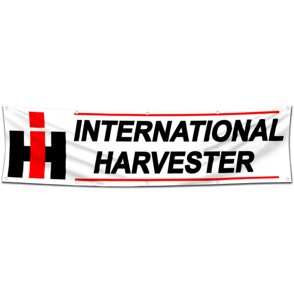 Fyon Garage Shop Decor Banner Work for International Harvester Flag 2x8 Feet