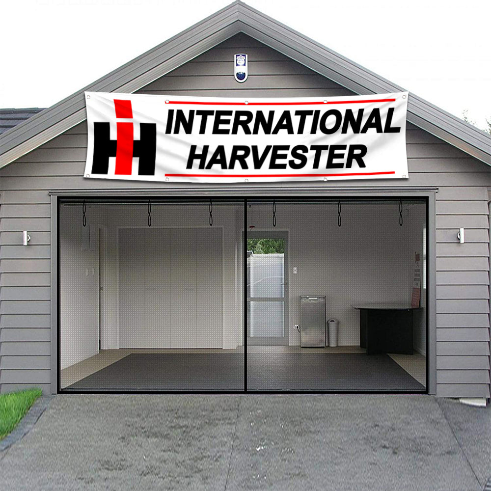 Fyon Garage Shop Decor Banner Work for International Harvester Flag 2x8 Feet