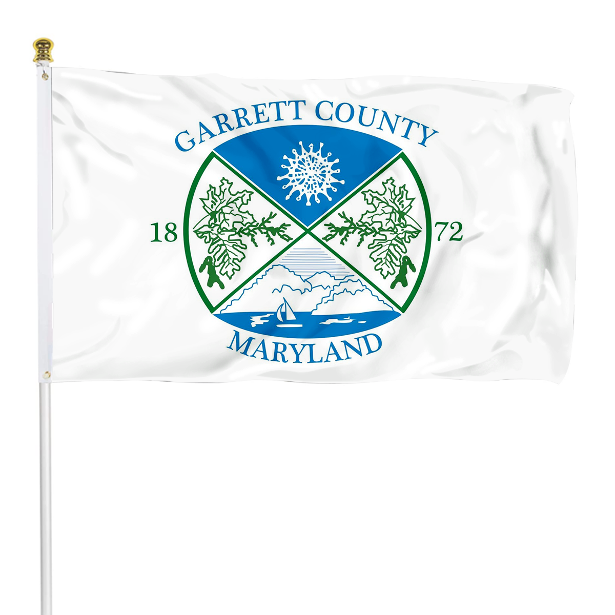 Fyon Garrett County flag State of Maryland, U.S Indoor and outdoor banner