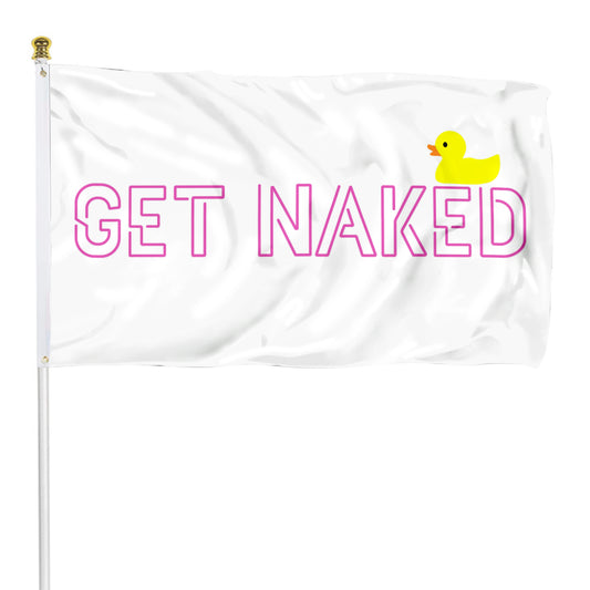 Fyon Get Naked Funny Flag Banner