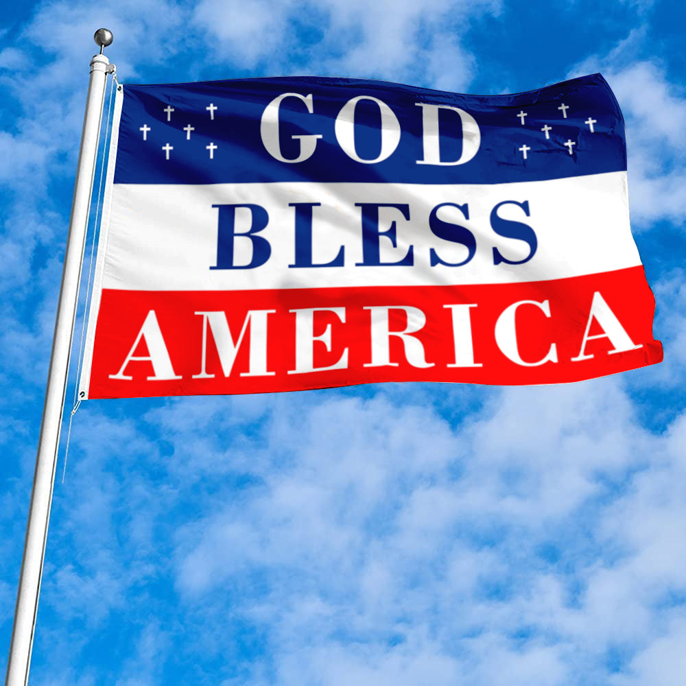 Fyon God Bless America Flag Banner