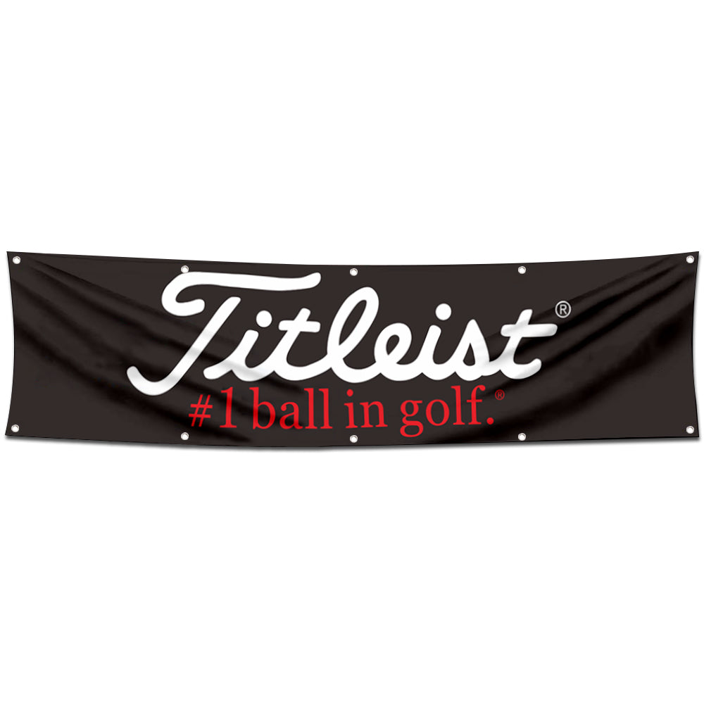 Fyon Golf Sports Garage Shop Decor Banner Work for Titleist Flag 2x8 Feet