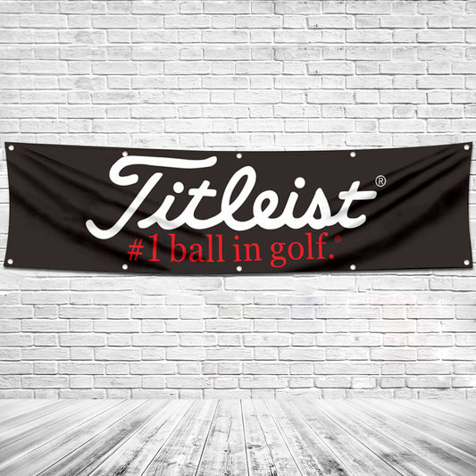 Fyon Golf Sports Garage Shop Decor Banner Work for Titleist Flag 2x8 Feet