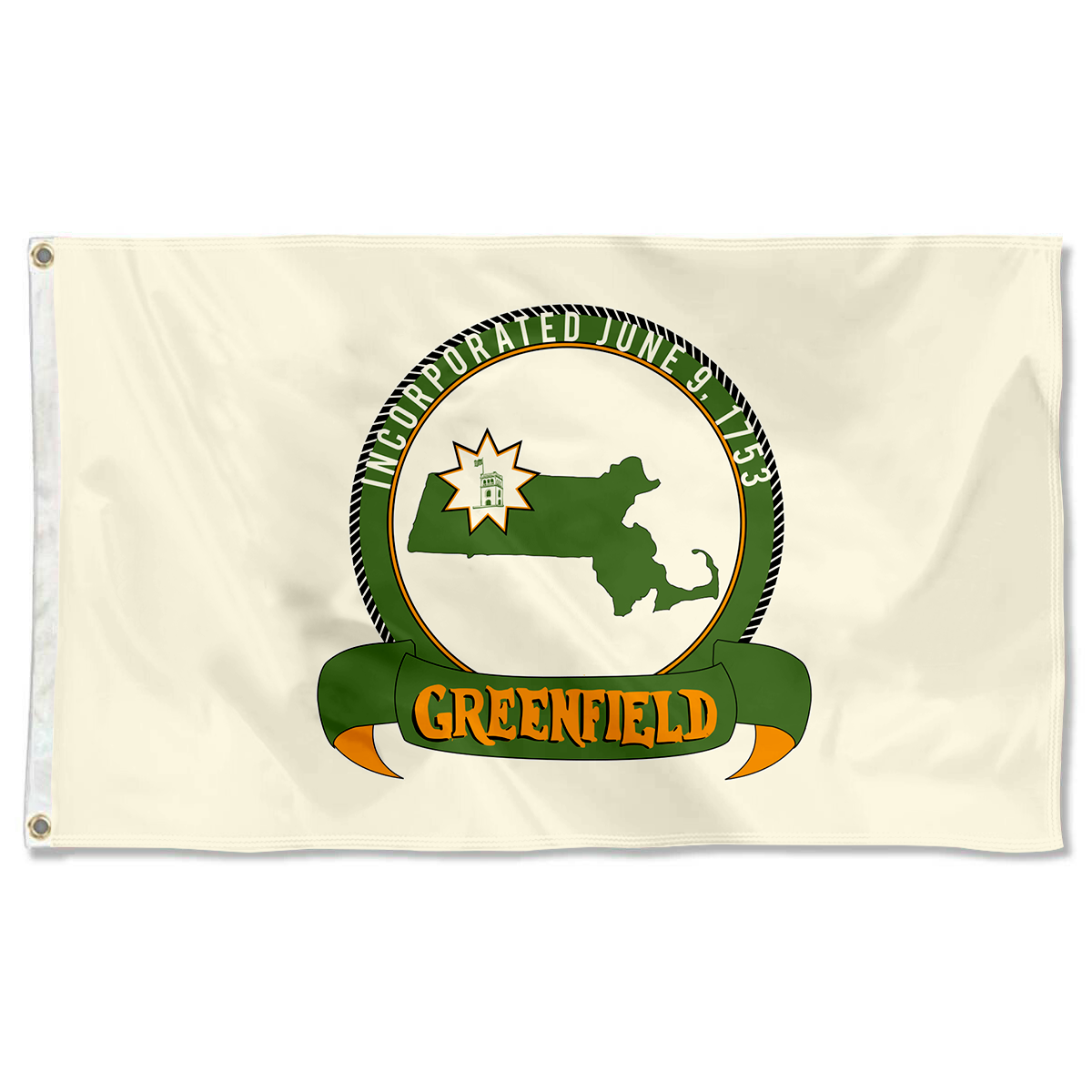 Fyon Greenfield, Massachusetts flag Banner