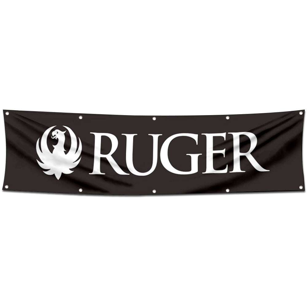Fyon Guns Weapons Garage Shop Decor Banner Works for Ruger Flag 2x8 Feet