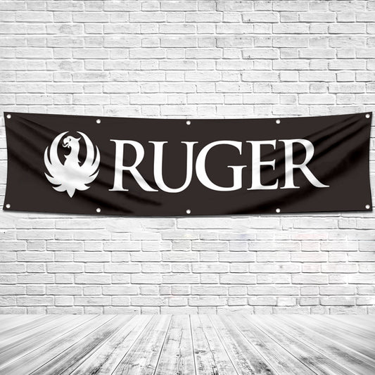 Fyon Guns Weapons Garage Shop Decor Banner Works for Ruger Flag 2x8 Feet