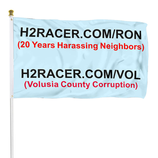 Fyon H2RACER.COM RON Flag Indoor and outdoor banner