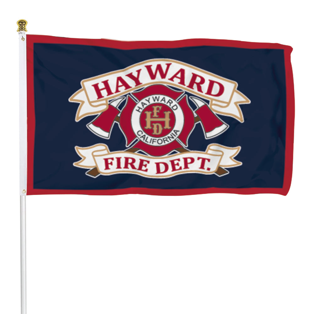 Fyon HAY WARD FIRE DEPT CALIFONIA Flag Banner