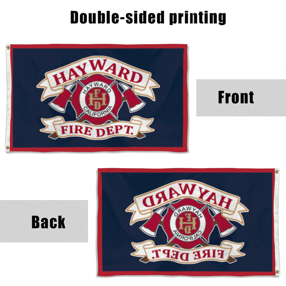 Fyon HAY WARD FIRE DEPT CALIFONIA Flag Banner