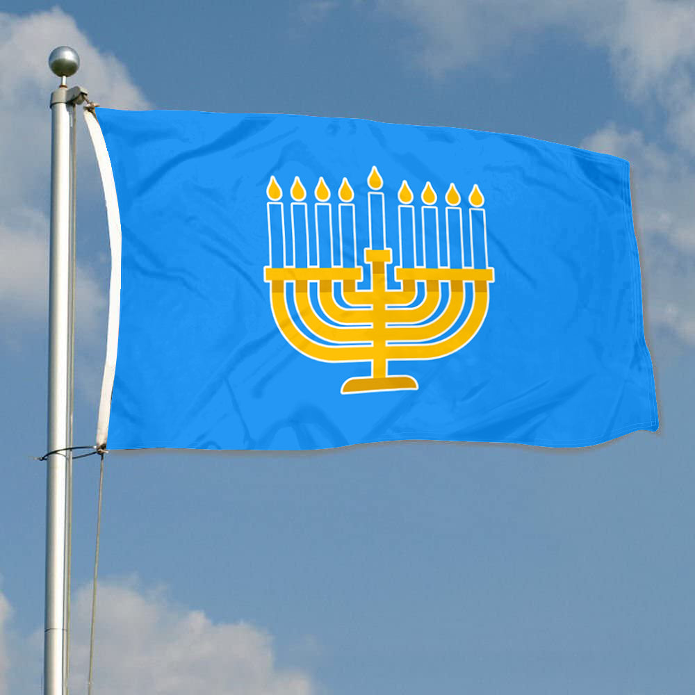 Fyon Hanukkah Flag Indoor and Outdoor Banner