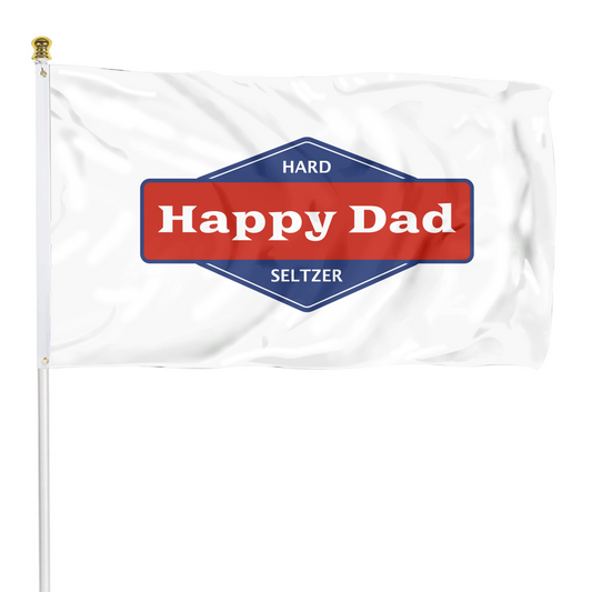 Fyon Happy Dad White Flag Hard Seltzer Send Nelk Nelkboys for The Boys Indoor and outdoor banner