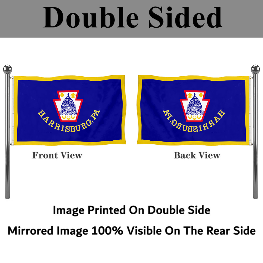 Fyon Harrisburg City, Pennsylvania flag Banner