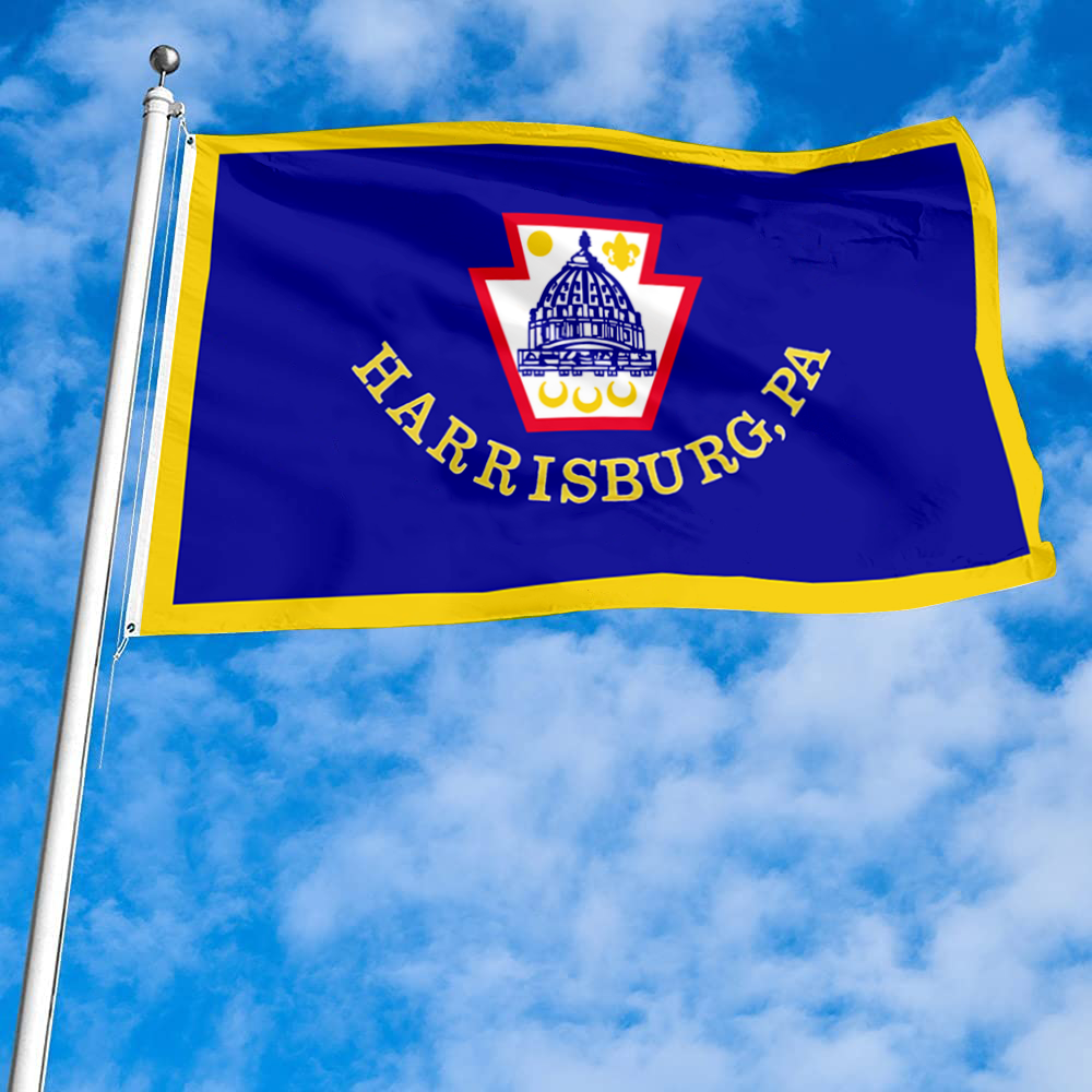 Fyon Harrisburg City, Pennsylvania flag Banner