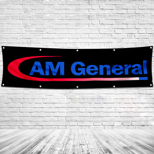 Fyon Heavy vehicle Garage shop Decor Banner Works for AM General Banner 2x8 Feet