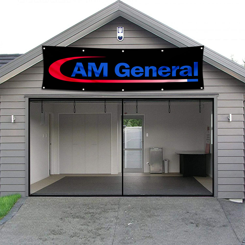 Fyon Heavy vehicle Garage shop Decor Banner Works for AM General Banner 2x8 Feet