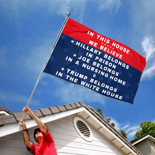 Fyon  Hillary Belongs In Prison Desantis Flag Banner